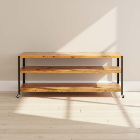 CONSOLA MADERA-Y-METAL MARRON YORK CASTAÑO