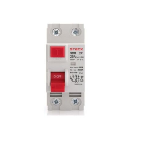 INTERRUPTOR DIFERENCIAL 2P 25A 30MA STECK INTERRUPTOR DIFERENCIAL 2P 25A 30MA STECK