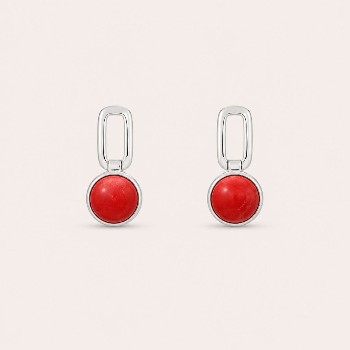 Caravanas Ivory Coral - Plata 925 