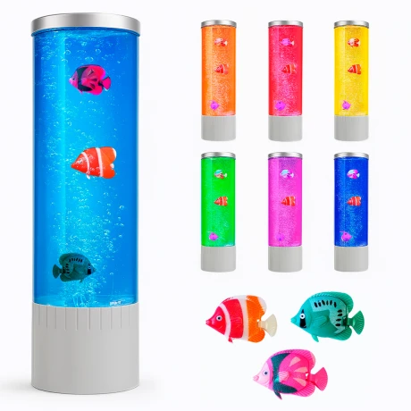 Lampara tubo de agua con 3 peces Lampara tubo de agua con 3 peces