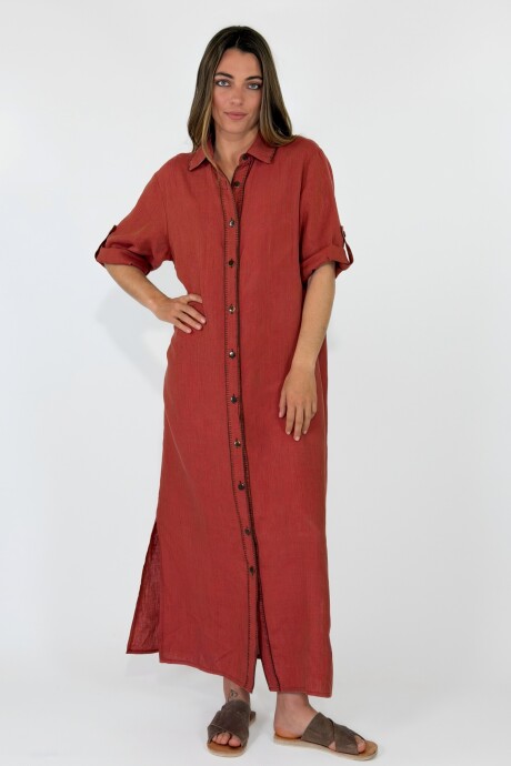 VESTIDO LEBLON Ladrillo