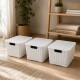 Set x3 Caja ratán 20 lts BLANCO