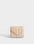 Billetera Billetera Puffy Con Solapa - Marron Beige