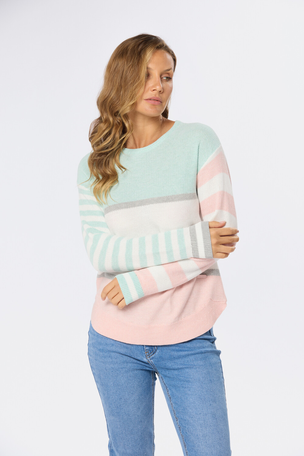 BUZO TEJIDO RAYADO Verde