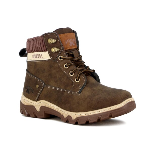 Country Bota Salt Lake De Dama Acordonada - Marron Marron