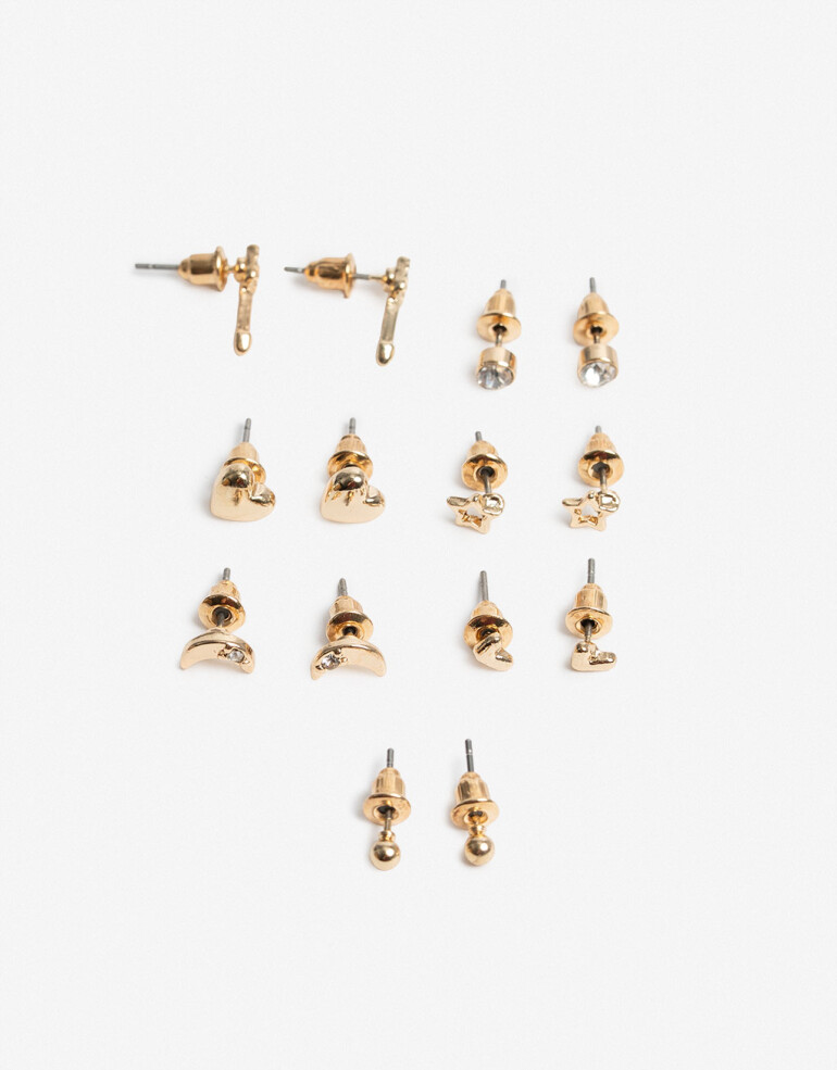 Aros Sets Metal Set De Aros Pasantes - Dorado