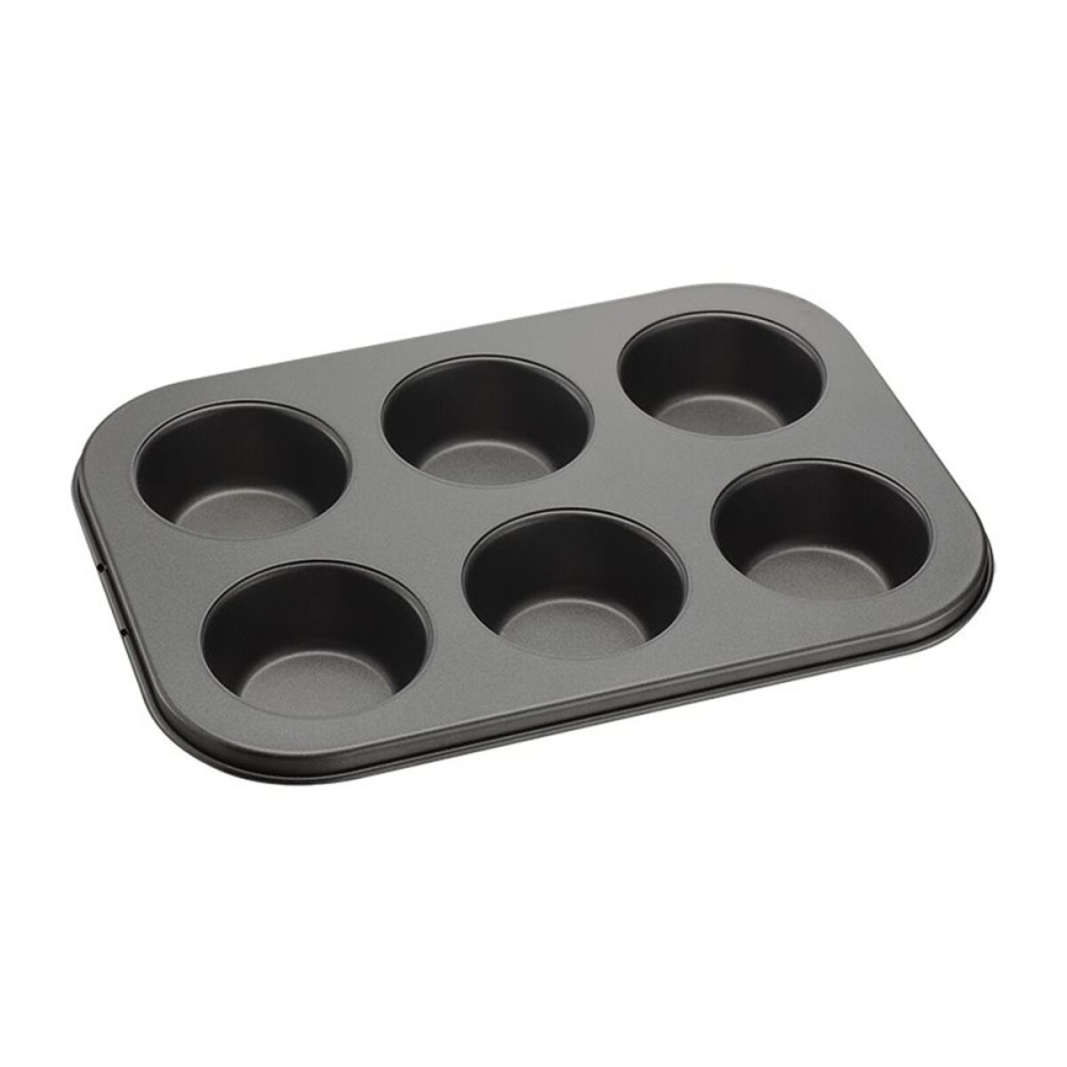 Asadera Molde Antiadherente de Horno X6 Muffins Magdalenas - Gris 