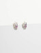 Aros Argollas Strass Aros Argolla Cubic En Color - Plateado