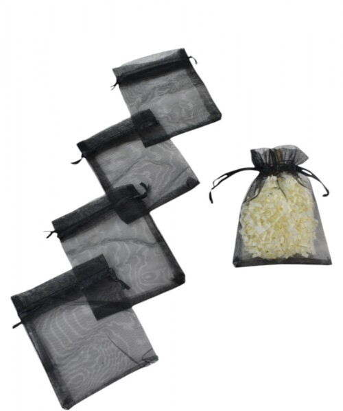 Pack x 200 - Bolsas organza 8x11 cm NEGRO