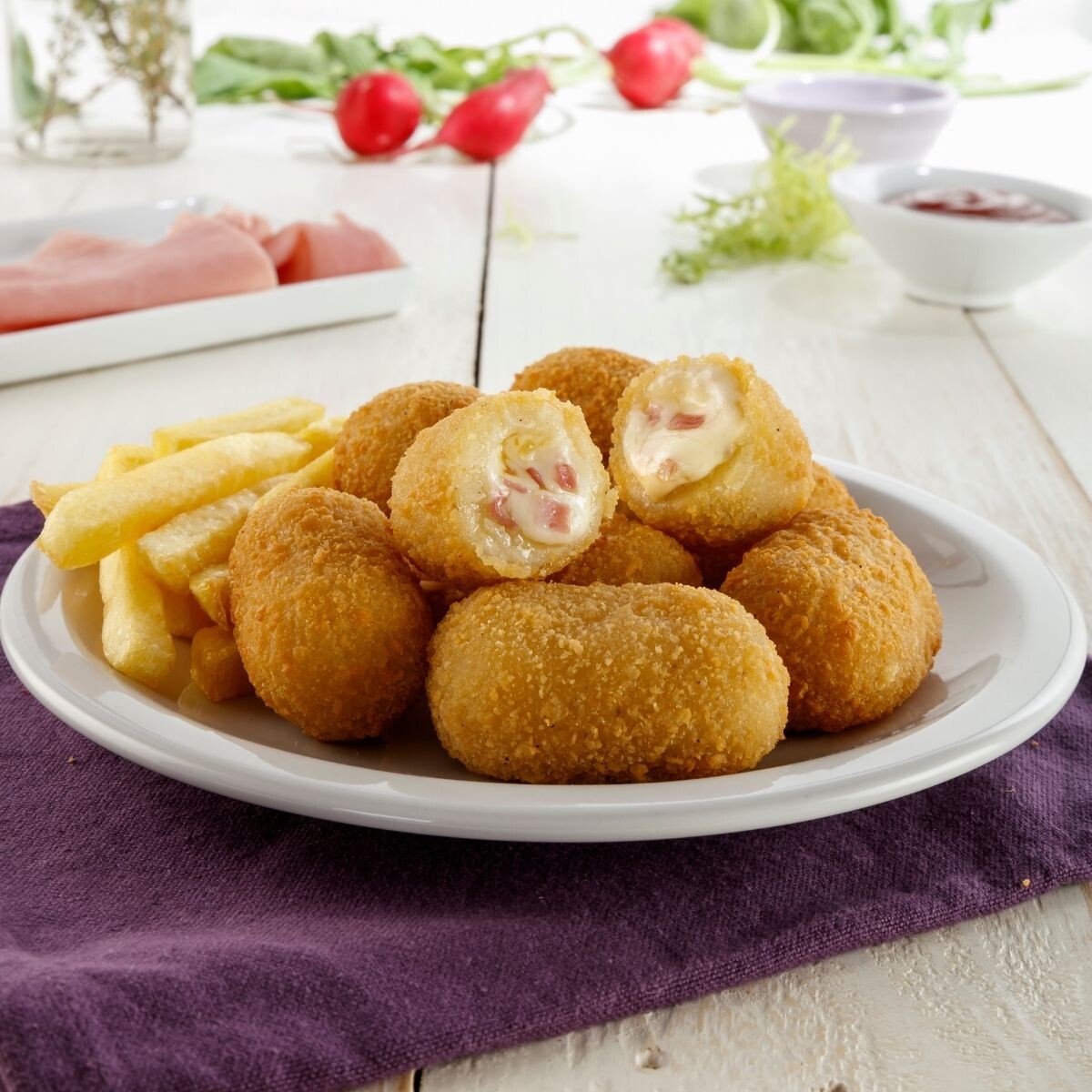 Mini Croquetas Con Jamon Y Queso - 6 Kg 