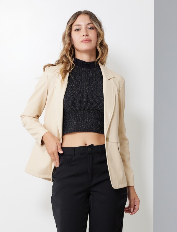 Blazer Eco Cuero BEIGE