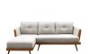 Sofá Con Chaise - Triunfo - 3 Cuerpos Marrón y beige Chaise Derecho