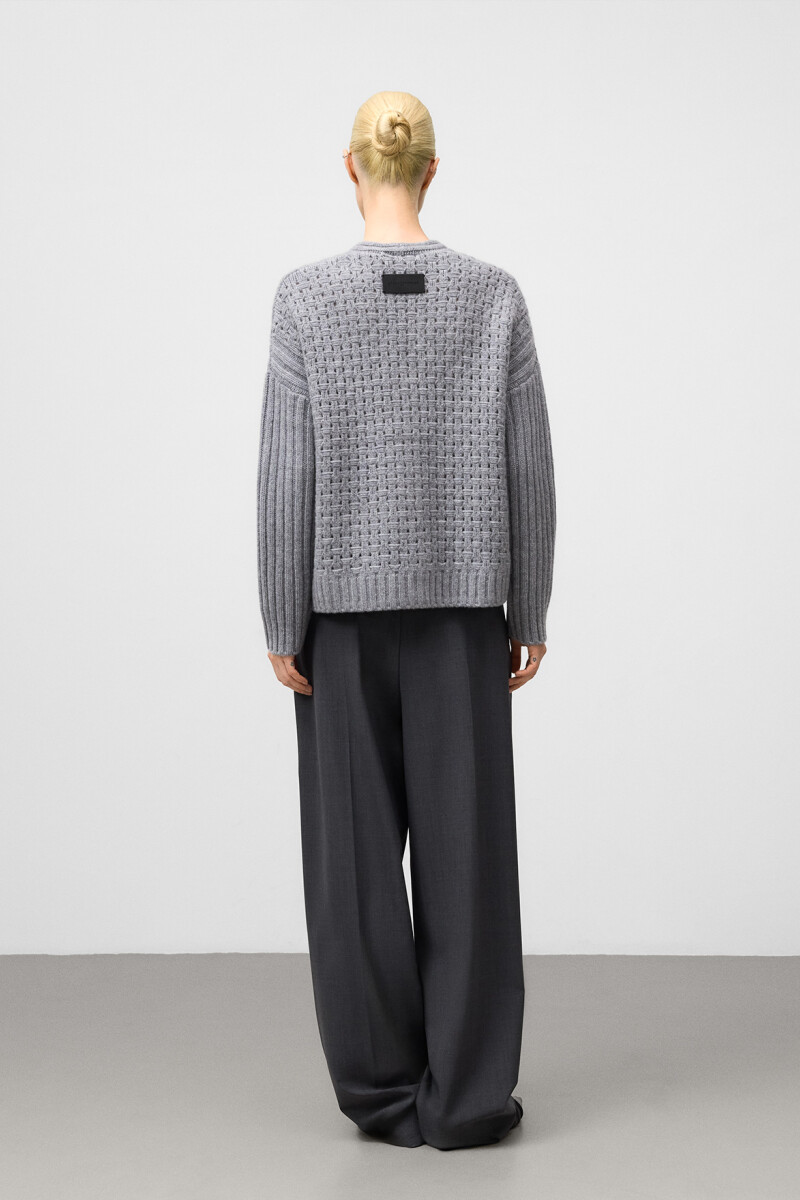 CHAQUETA Gris Melange