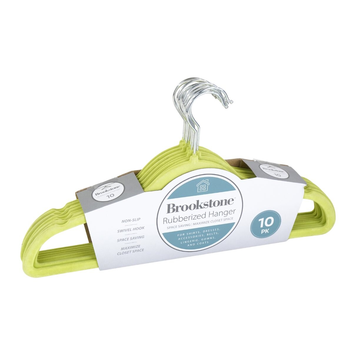 Percha x10 terciopelo 