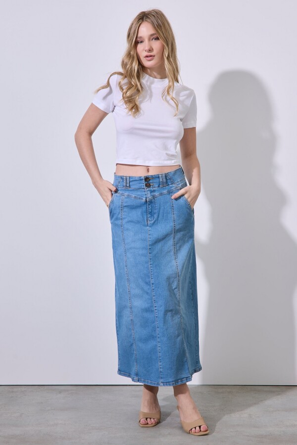 Falda Maxi Denim JEAN CLARO