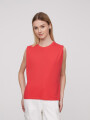 Remera Hortensia Rojo Coral