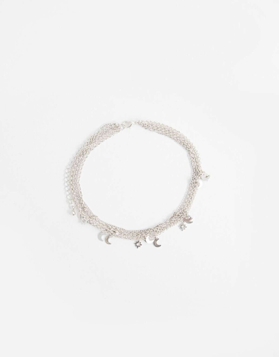 Choker Bañado En Plata - Plateado 