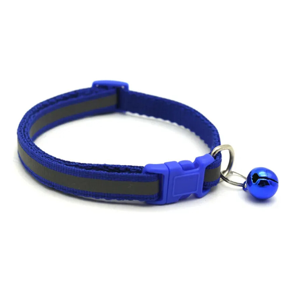 Collar Para Gato Ajustable Reflectivo Con Cascabel AZUL