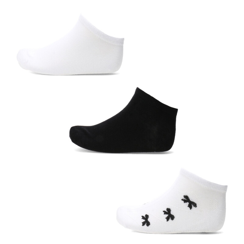 Medias de Mujer Miss Carol trainer pack x3 Blanco - Negro