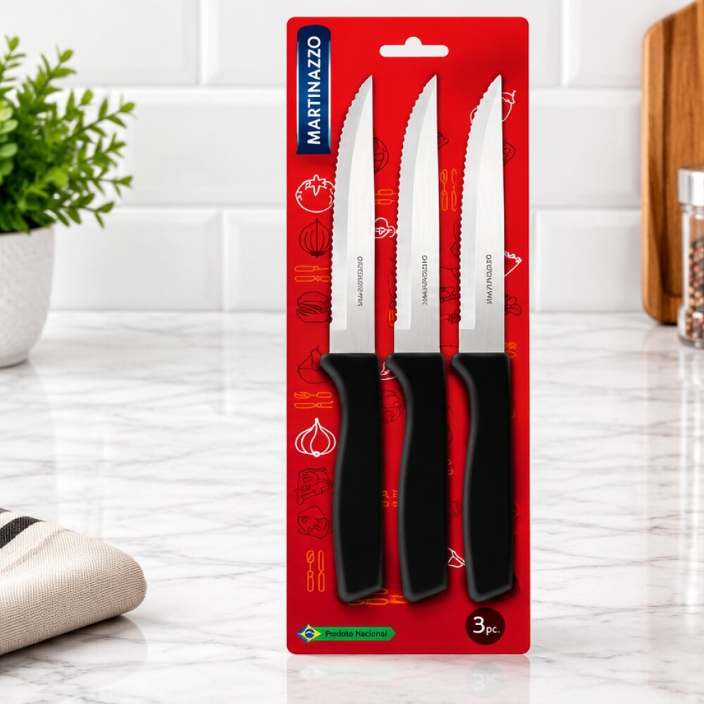 Piemonte Set 3 Cuchillos Negro 20335-5 Piemonte Set 3 Cuchillos Negro 20335-5