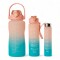 Pack De 3 Botellas De Agua Motivacional Gym Salmon