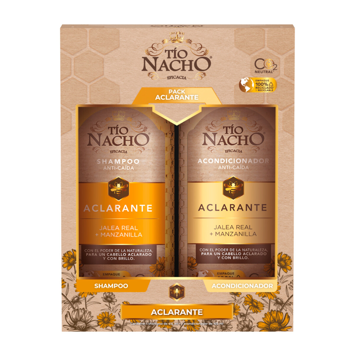 Kit Aclarante Tío Nacho Shampoo + Acondicionador 415M C6 