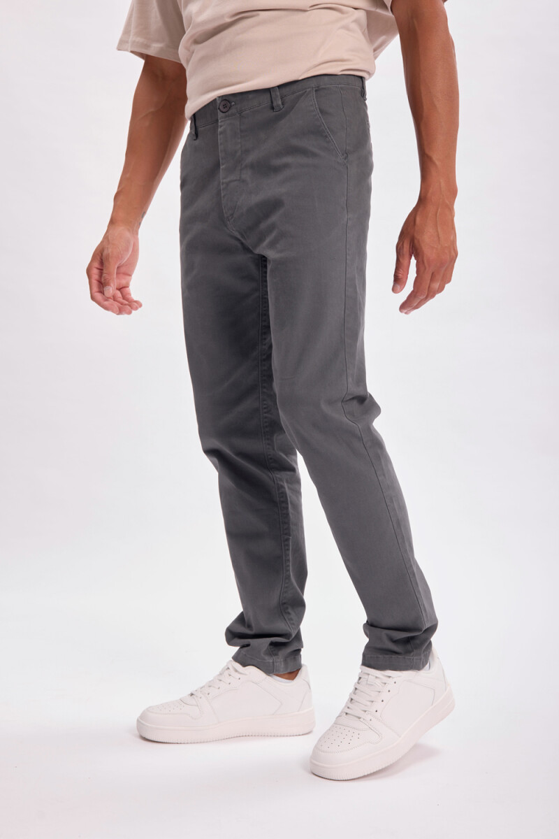 Pantalón chino Gris Oscuro
