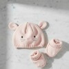 Set Gorro y escarpines de algodón carters rosa