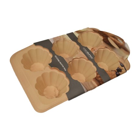 Molde de Silicona para 6 Muffins Cupcakes Antiadherente Salmón