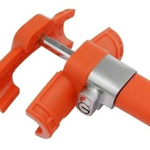 Pack Traba Para Volante Auto + Cepo Traba Rueda PK TRABA VOLANTE CQ-6004 + CEPO RUEDA