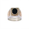 Anillo Mesa-Plata y Oro-Piedra Onix-AN5175 conpiedra