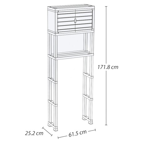 Estantería Organizadora para Baño sobre Inodoro Rimax Blanco