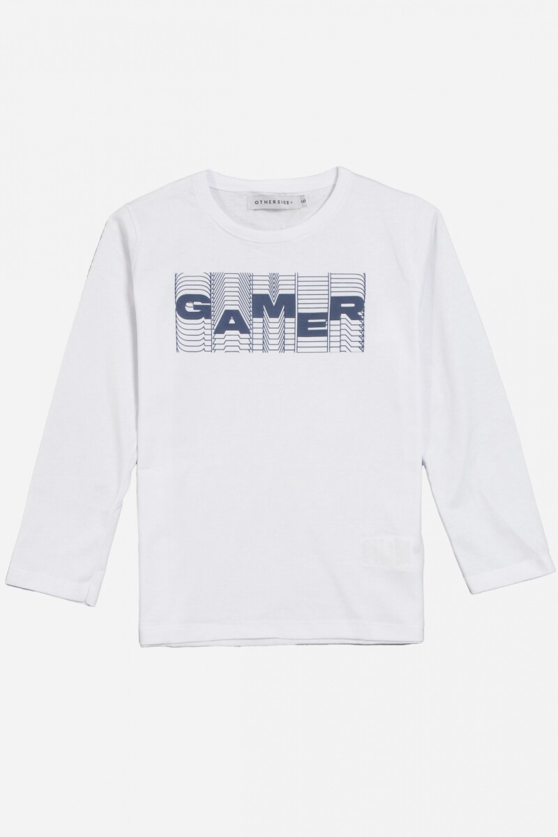 Remera Gamer BLANCO