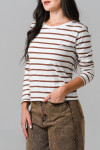 REMERA VALERIA CRUDO Y CHOCOLATE
