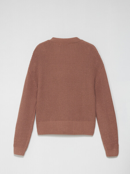 Cardigan de punto Rosa Oscuro