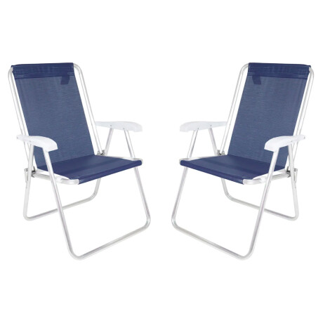 Set Sombrilla + Sillas x2 Pleg + Saca Arena Playa MOR Azul/plata