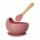 Set de Comida Bebé Irrompible en Silicona c/ Bowl y Cuchara Rosa Viejo