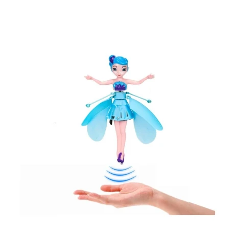 HADA PRINCESA VOLADORA DE JUGUETE CON SENSOR AUTOMÁTICO AZUL