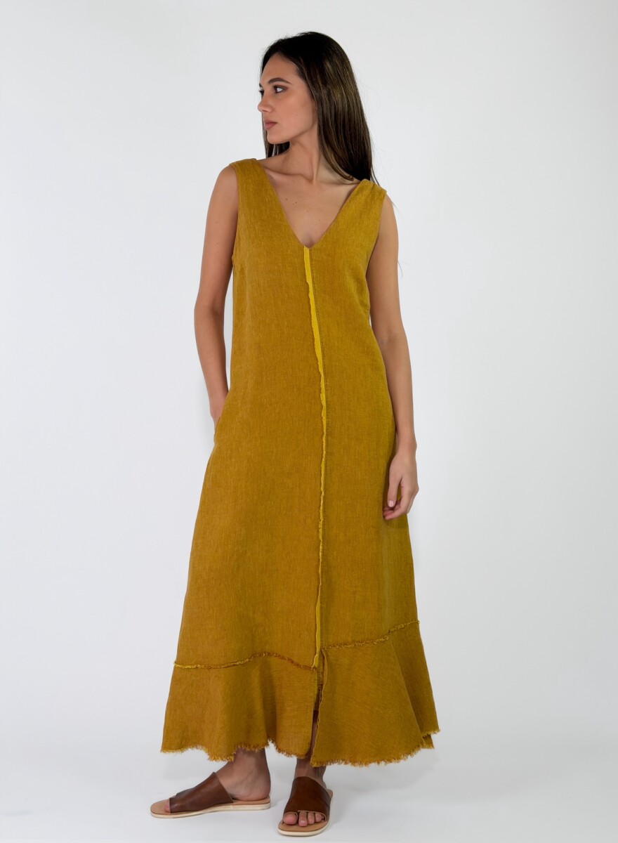 VESTIDO CAMILA - MOSTAZA 