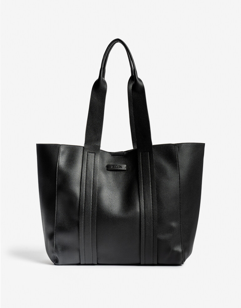 Shopper Basicos Shopper De Hombro Negro - Negro
