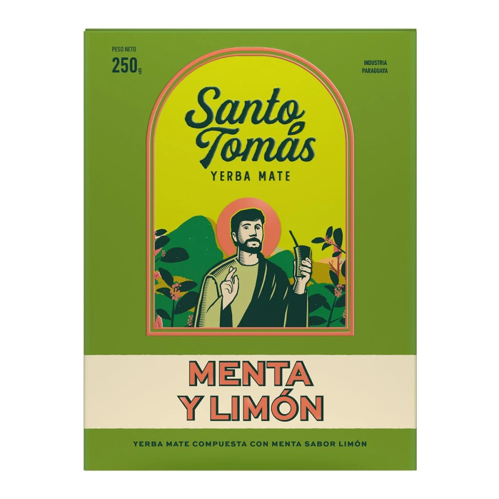 YERBA MATE SANTO TOMAS MENTA LIMON CJ X