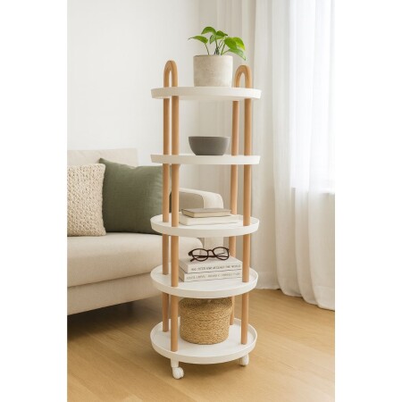 ORGANIZADOR ESTANTE REDONDO DECORATIVO 5 PISOS ORGANIZADOR ESTANTE REDONDO DECORATIVO 5 PISOS