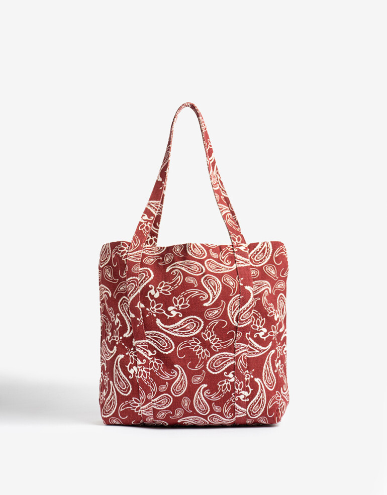 Bolsas reutilizables Tote Bag Paisley Rojo - Rojo Medio