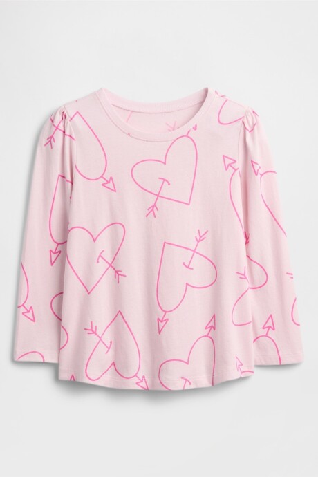 Remera Gráfico Toddler Niña Pink Hearts 558