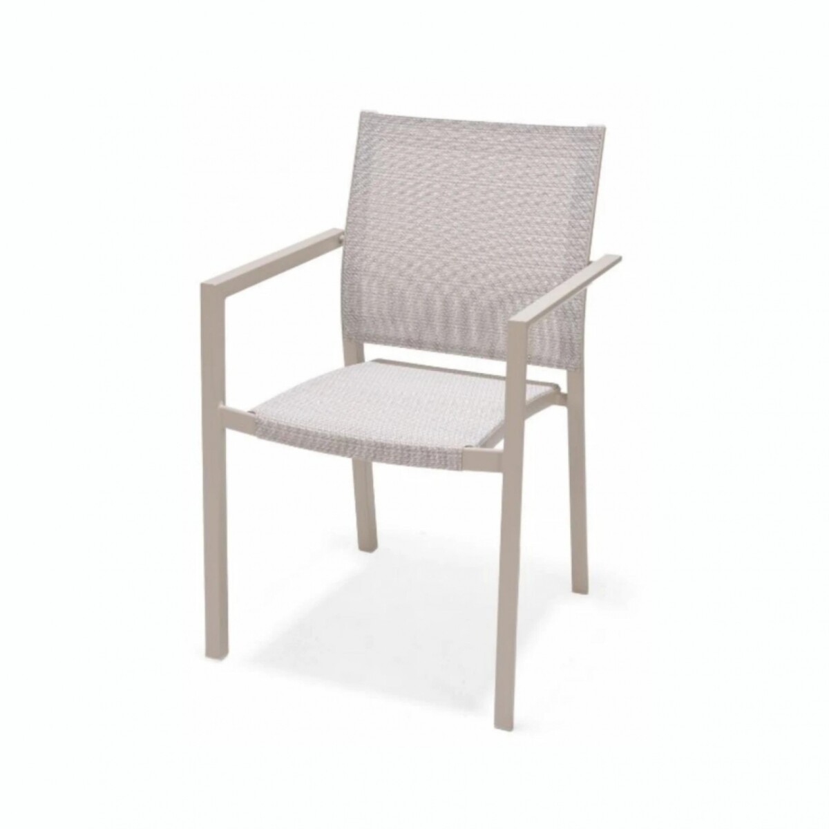 Silla De Jardín Apilable RUSTICO Urbanite Tela Resistente Al Agua - Beige 