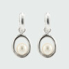 Caravanas Magnolia de plata 925 y perlas Caravanas Magnolia de plata 925 y perlas