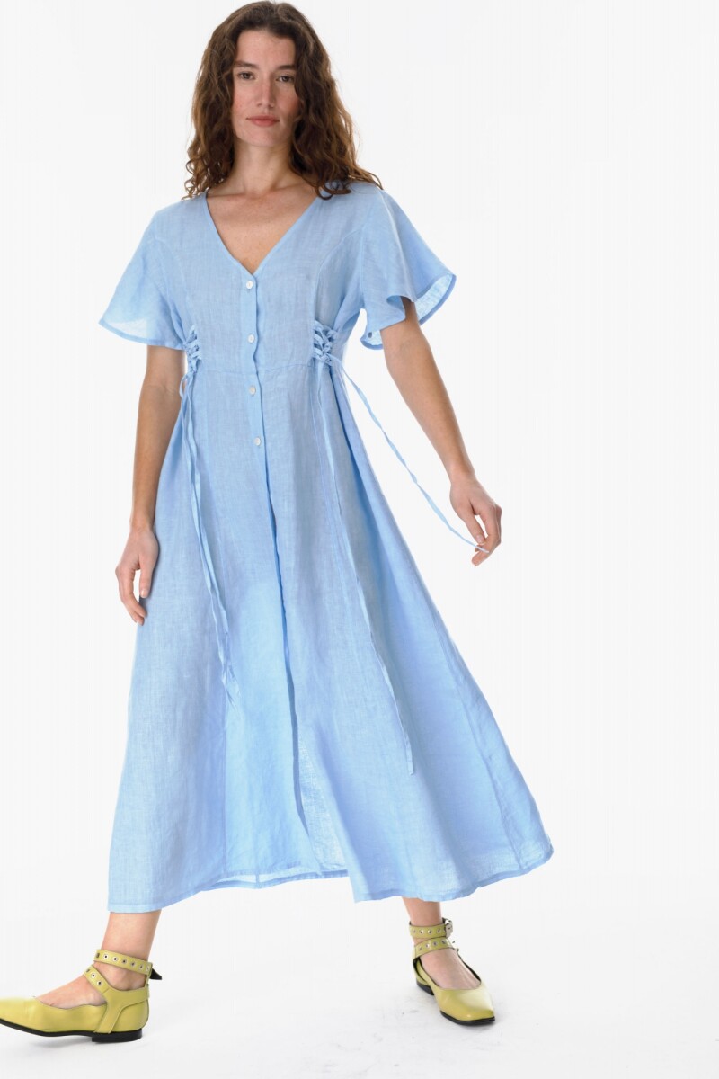 Vestido Cross - Celeste 
