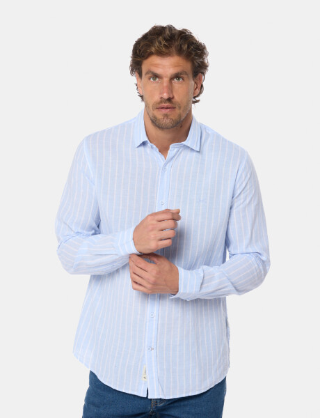 CAMISA DE LINO Azul
