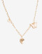 Collares Cortos Color Collar Corto Multidijes Bañado En Oro - Dorado