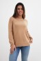 Sweater escote en V liso KHAKI